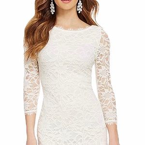 Ivory lace cocktail dress
